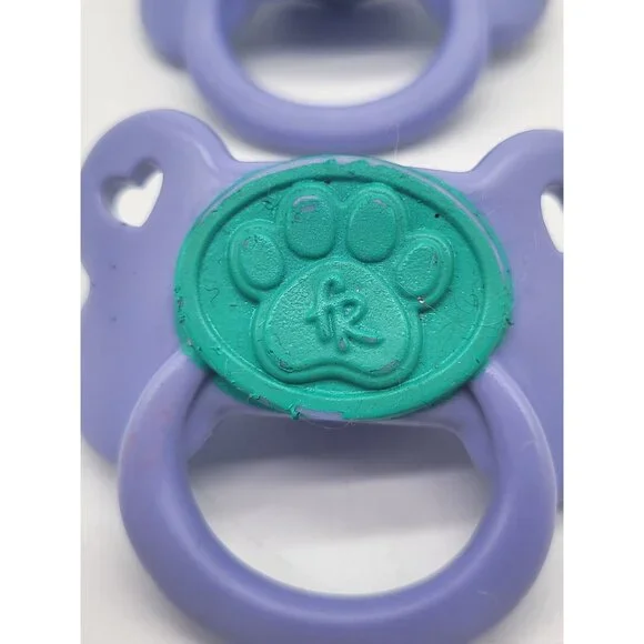 Hasbro FurReal Friend Animal Replacement Purple & Teal Pacifier Lot of 2 - Picture 2 of 7